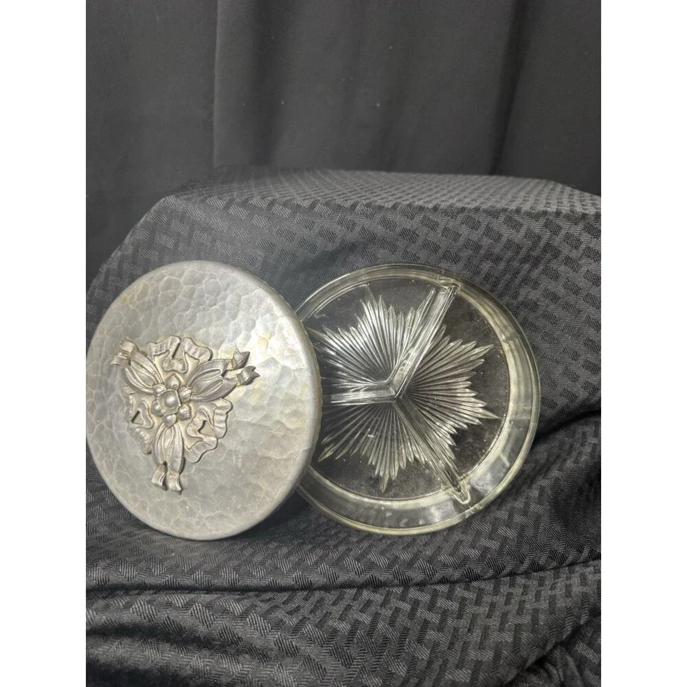 Candy Dish With Silver Lid
